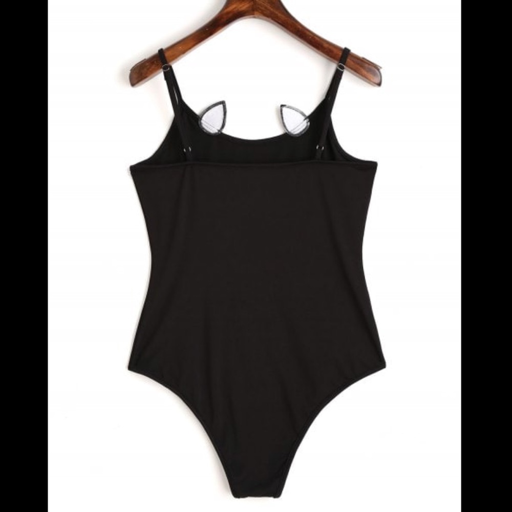 Printed Cat Patch Bodysuit - Picture 2 of 7